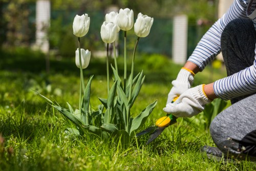 Sustainable gardening operations with recycling-focused sorting