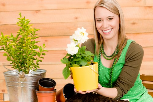 Garden safety procedures with careful handling of materials